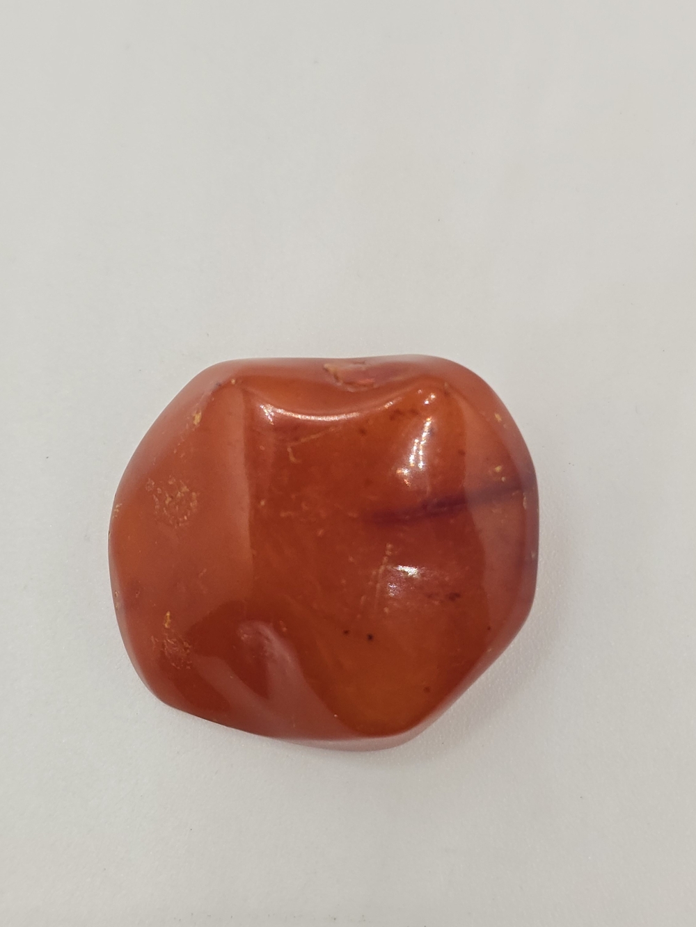 Vintage Butterscotch Orange Translucent Nugget Brooch Freeform 1.25"
